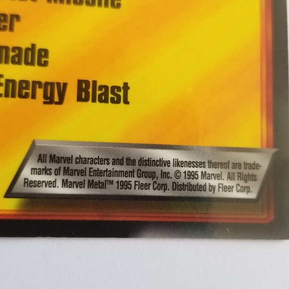 Vintage Marvel Metal trading card from 1995 Cyclops card #91 - Picture 9 of 16